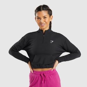 Gymshark cropped quarter zip